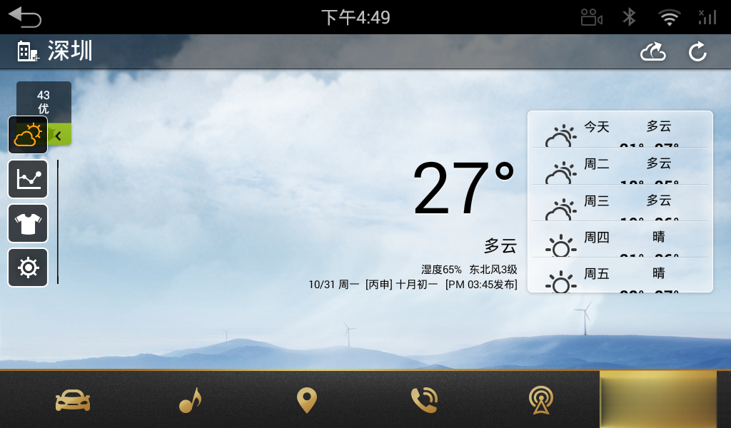 天气通车机版软件截图1